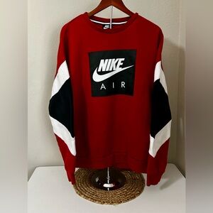 Nike Air Men's Crewneck Sweater in Red and Black